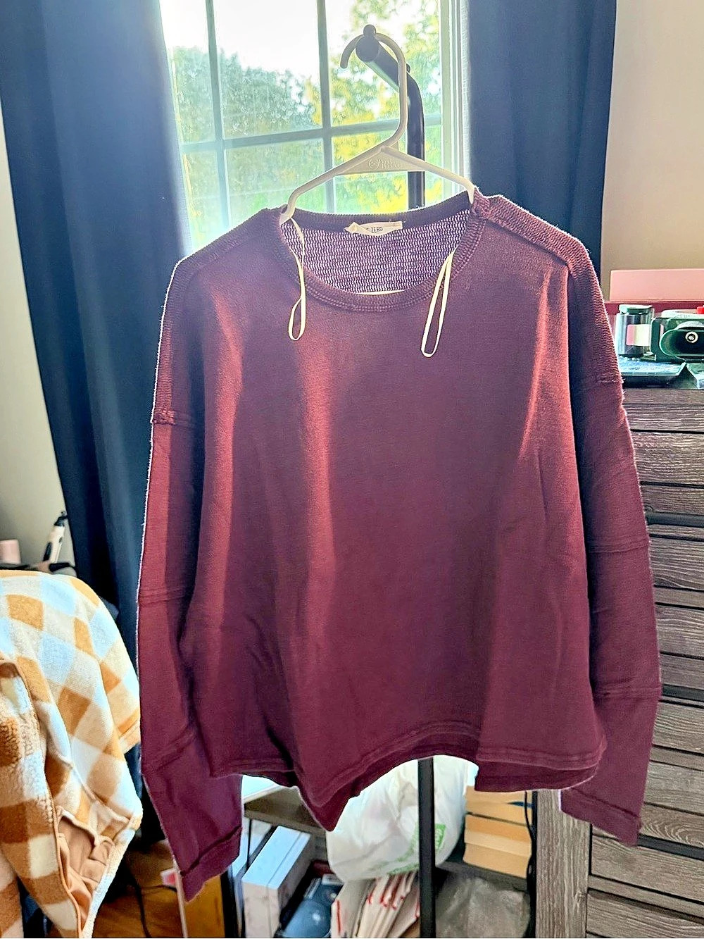 Double Zero Long Sleeve Top in Purple Size Small brand new
